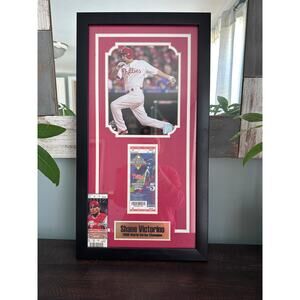 Philadelphia Phillies Shane Victorino MLB World Series Tickets  Framed Photo